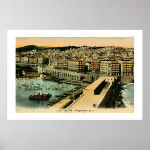 Vintage Algiers algemeen uitzicht 1900 Poster
