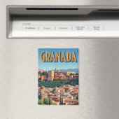 Vintage Alhambra Granada Spanje Reizen Magneet (Insitu (Vaatwasser))