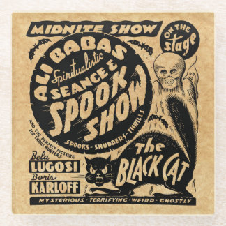 Vintage Ali Baba Seance & Spook Show Glazen Onderzetter