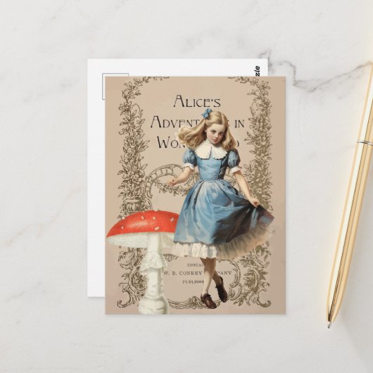 Vintage Alice Briefkaart (Voorkant / Achterkant in situ)