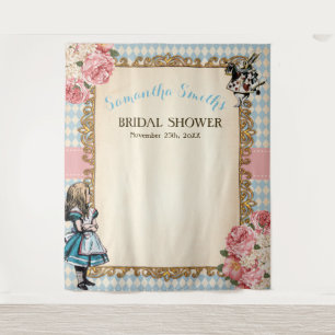 Vintage Alice in Wonderland Bruidsfeest Welcome Wandkleed
