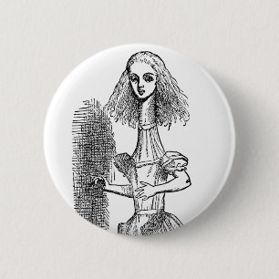 Vintage Alice in Wonderland door Tenniel Ronde Button 5,7 Cm