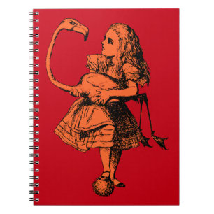 Vintage Alice in Wonderland Flamingo Notitieboek
