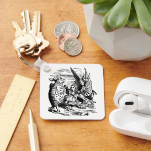 Vintage Alice in Wonderland, Gryphon, Neperschildp Sleutelhanger