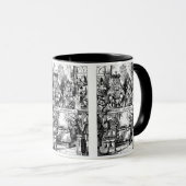 Vintage Alice in Wonderland, proces van de Hartend Mok (Voorkant rechts)