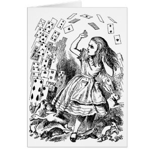 Vintage Alice in Wonderland, Speelkaarten Vliegen
