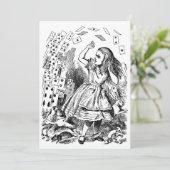 Vintage Alice in Wonderland, Speelkaarten vliegen (Staand voorkant)