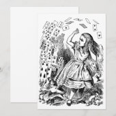 Vintage Alice in Wonderland, Speelkaarten vliegen (Voorkant / Achterkant)