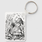 Vintage Alice in Wonderland, Speelkaarten vliegen Sleutelhanger (Achterkant)