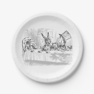 Vintage Alice in Wonderland Thee Partij Papieren B Bordje