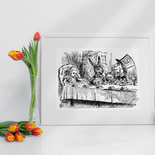 Vintage Alice in Wonderland, Theegezelschap Scene Poster