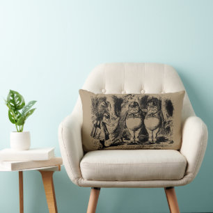 Vintage Alice in Wonderland, Tweedledum Tweedledee Kussen