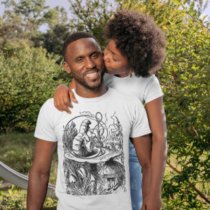Vintage Alice in Wonderland Waterpijp Rups T-shirt