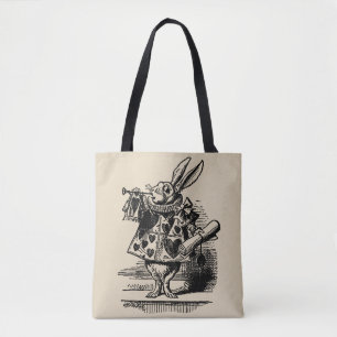 Vintage Alice in Wonderland Witte Konijn als Heral Tote Bag