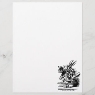 Vintage Alice in Wonderland Witte Konijn als herau