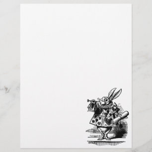 Vintage Alice in Wonderland Witte Konijn als herau Flyer