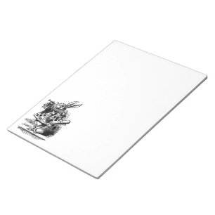 Vintage Alice in Wonderland Witte Konijn als herau Notitieblok