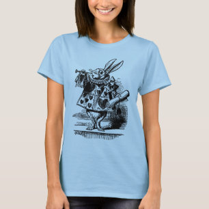 Vintage Alice in Wonderland Witte Konijn als herau T-shirt
