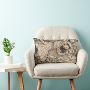Vintage Alice's Avonturen in Wonderland door Rackh Kussen