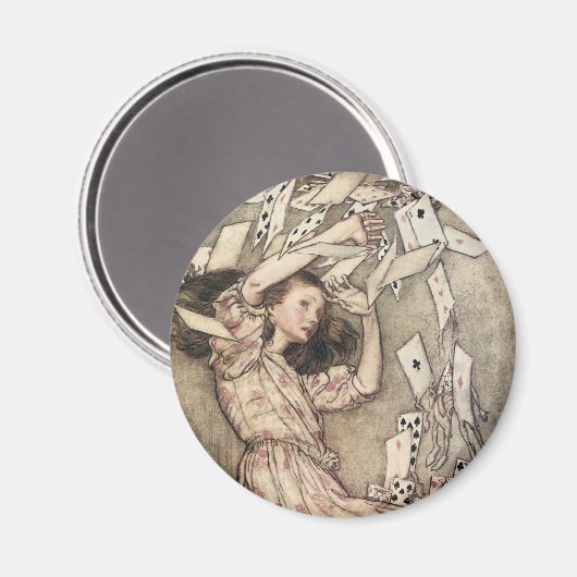 Vintage Alices Avonturen in Wonderland door Rackha Magneet (Voorkant / Achterkant)
