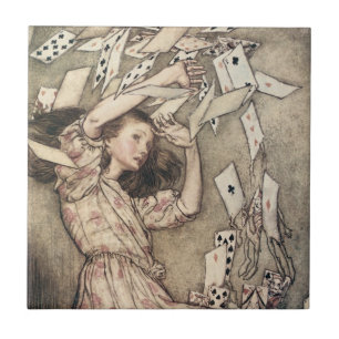 Vintage Alices Avonturen in Wonderland door Rackha Tegeltje
