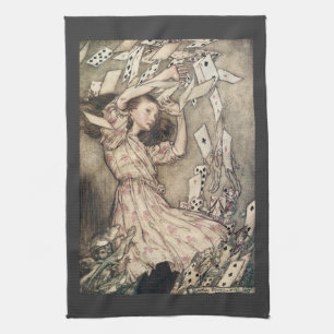 Vintage Alices Avonturen in Wonderland door Rackha Theedoek