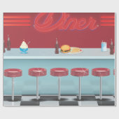 Vintage All American Diner Cadeaupapier (Vlak)