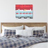 Vintage All American Diner Canvas Afdruk (Insitu (Slaapkamer))