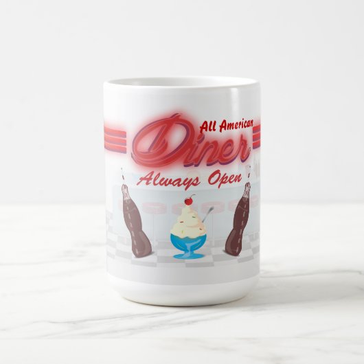 Vintage All American Diner Koffiemok (Center)