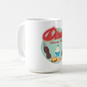 Vintage All American Diner Koffiemok (Voorkant links)