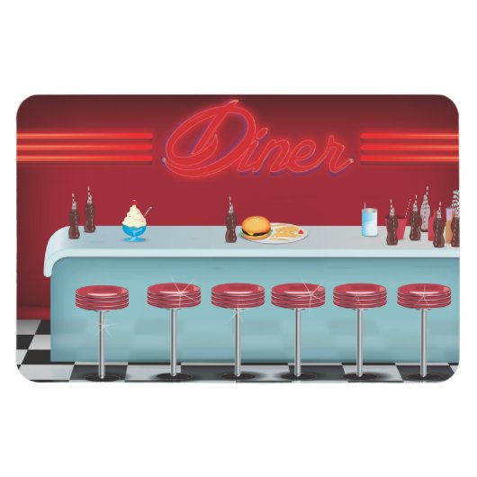 Vintage All American Diner Magneet (Horizontaal)