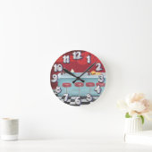 Vintage All American Diner Ronde Klok (Huis)