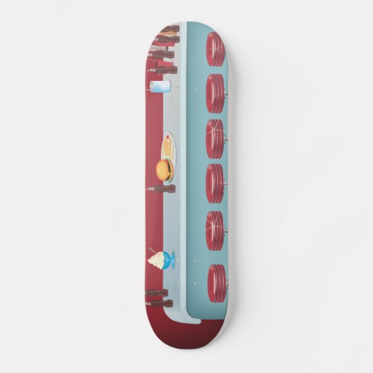 Vintage All American Diner Skateboard (Voorkant)