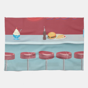 Vintage All American Diner Theedoek