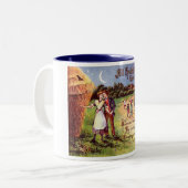 Vintage All Halloween Groet Koppel Tweekleurige Koffiemok (Voorkant links)