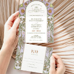 Vintage All in One Wedding Invitation door Mucha All In One Uitnodiging<br><div class="desc">Art Nouveau Vintage trouwuitnodigingen van Alphonse Mucha in een floreel, romantisch en grillig ontwerp. Victoriaans bloei vult klassieke art decofonts aan. Voer je aangepaste gegevens in en je bent klaar. Als u het ontwerp verder wilt wijzigen, klikt u op de blauwe knop "Aanpassen". Hartelijk dank voor uw aandacht voor mijn...</div>
