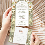 Vintage All in One Wedding Invitation door Mucha All In One Uitnodiging<br><div class="desc">Art Nouveau Vintage trouwuitnodigingen van Alphonse Mucha in een floreel, romantisch en grillig ontwerp. Victoriaans bloei vult klassieke art decofonts aan. Voer je aangepaste gegevens in en je bent klaar. Als u het ontwerp verder wilt wijzigen, klikt u op de blauwe knop "Aanpassen". Hartelijk dank voor uw aandacht voor mijn...</div>