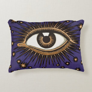 Vintage All Seeing Eye Mystieke Hemelse Kunst Accent Kussen