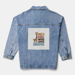 Vintage Alleen Een Meisje Dat Van Giraffen Houdt S Denim Jacket