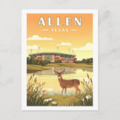 Vintage Allen Texas Briefkaart (Voorkant)