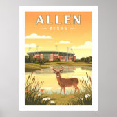 Vintage Allen Texas Poster (Voorkant)