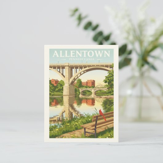 Vintage Allentown Pennsylvania Briefkaart (Staand voorkant)