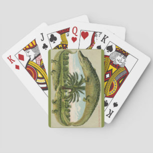 Vintage Alligator Postcard Speelkaarten