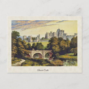Vintage Alnwick Castle Northumberland Briefkaart