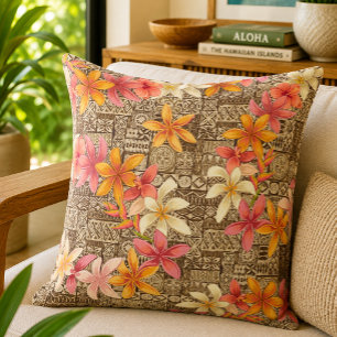 Vintage Aloha Bloemstuk Kapa Patchwork Patroon Kussen
