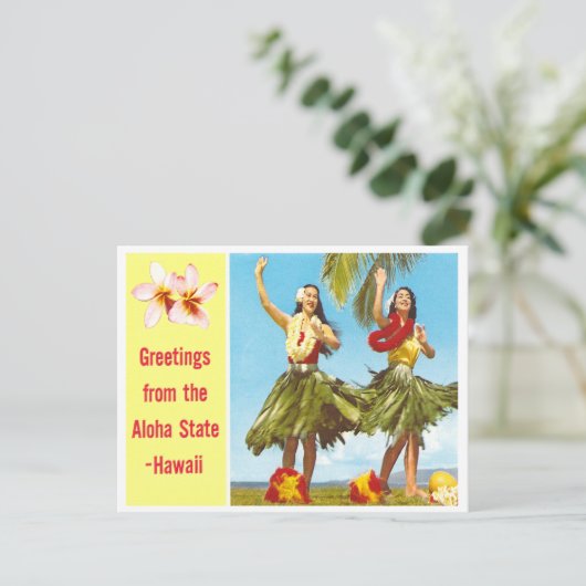 Vintage Aloha Briefkaart (Staand voorkant)
