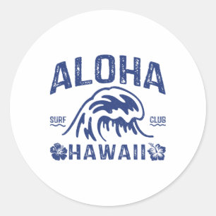 Vintage Aloha Hawaï Golf Surf Hawaïaanse Strand Su Ronde Sticker