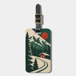Vintage Alpen Avontuur Contact Bagage Label