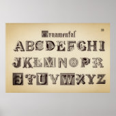 Vintage Alphabet/Monograms Poster (Voorkant)