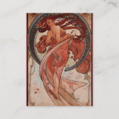 Vintage Alphones Mucha Dance Visitekaartjes (Achterkant)